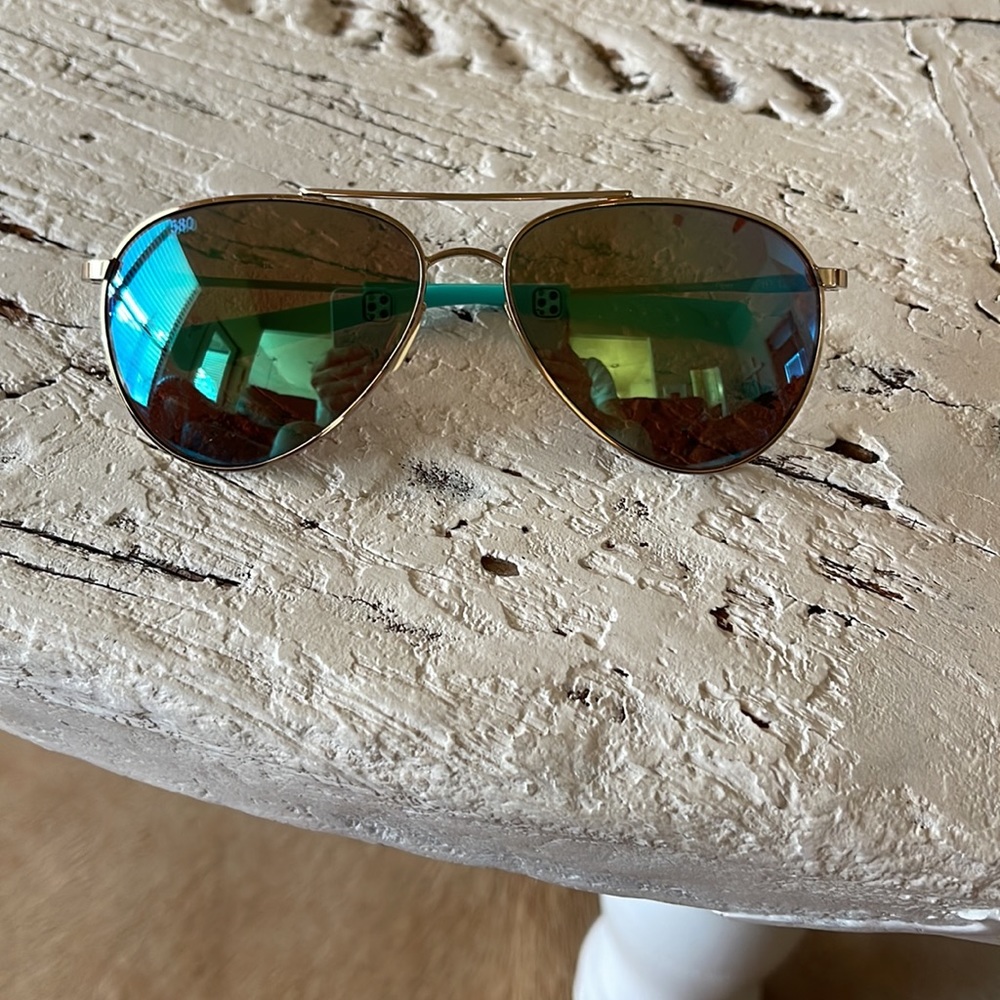 Costa Piper 580G Green Mirrored Polarized Sunglasses